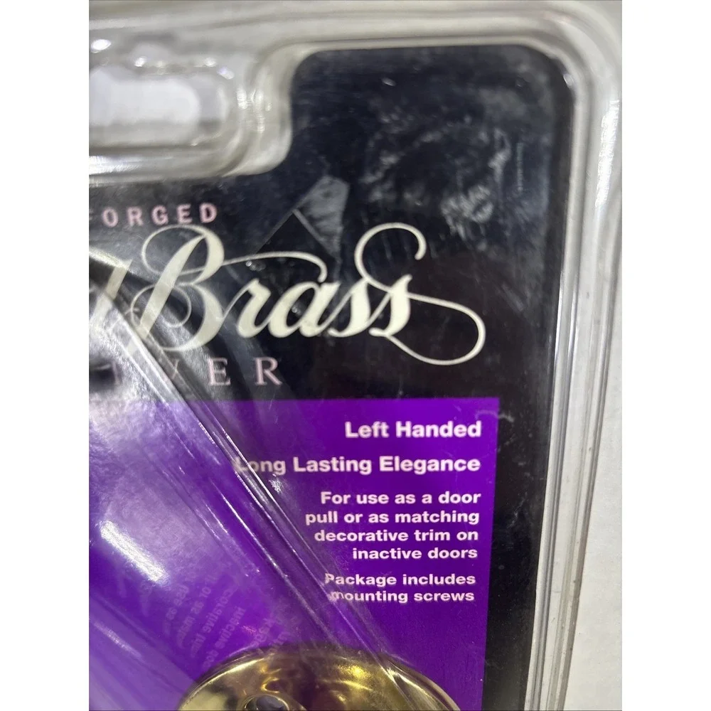 Kwikset Titan Solid Brass Dummy Lever Left Handed Polished Brass 0108068000LHL